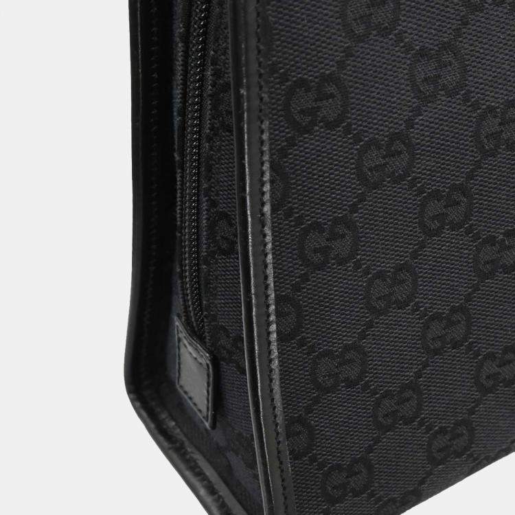 Pre Owned Gucci Black GG Jackie Handbag