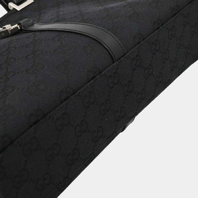 Pre Owned Gucci Black GG Jackie Handbag