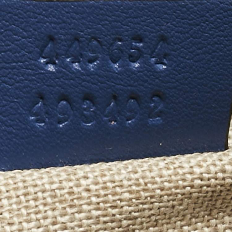 Pre Owned Gucci Blue Microguccissima Leather Mini Nice Dome Bag