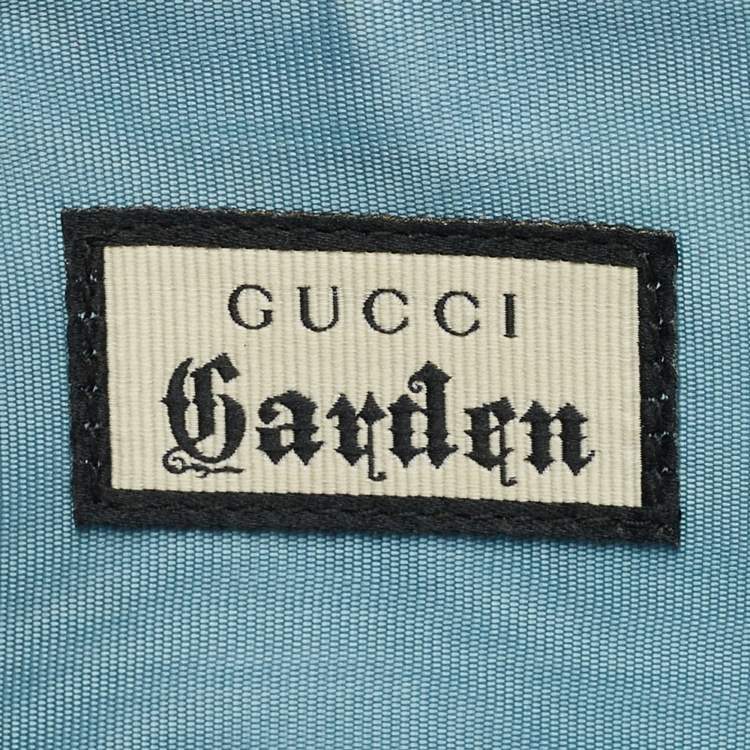 Pre Owned Gucci Ivory Leather Garden Cat Zip Pouch