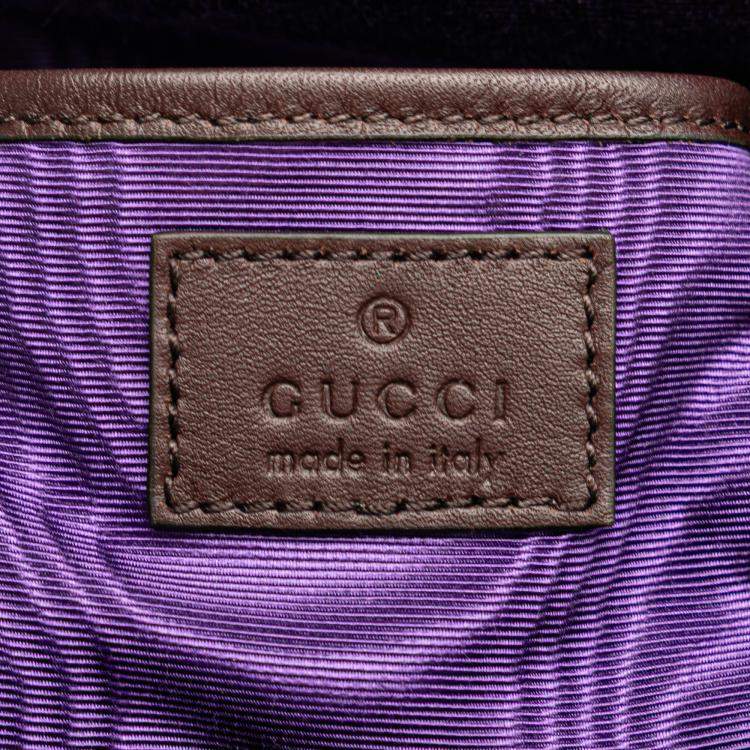 Pre Owned Gucci Beige Brown GG Supreme Ophidia Virgo Top Handle Bag