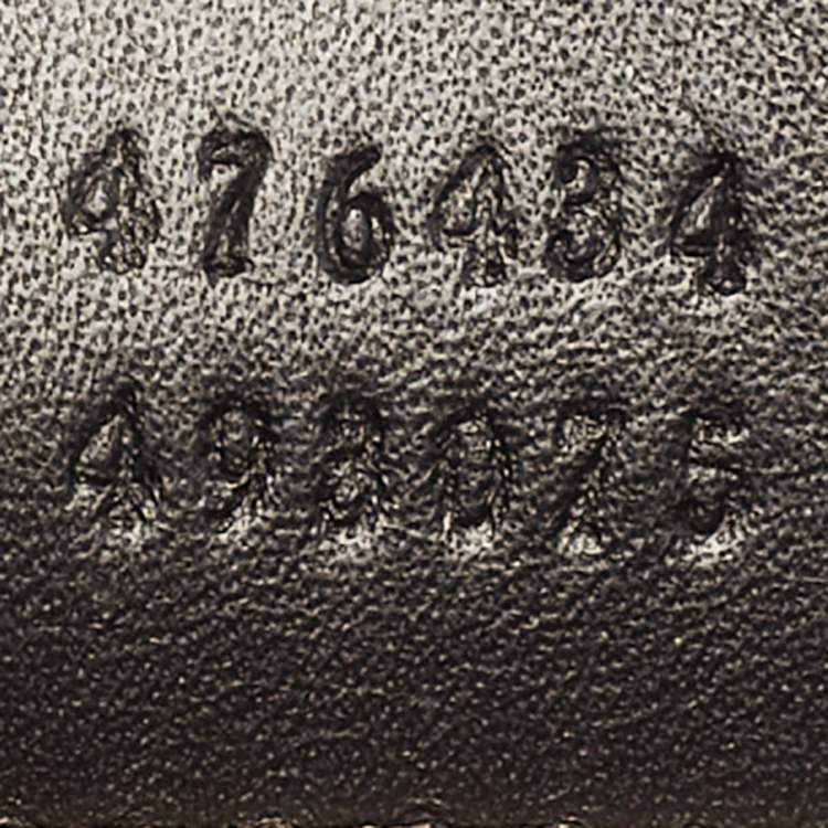 Pre Owned Gucci Black Matelassé Leather GG Marmont Belt Bag