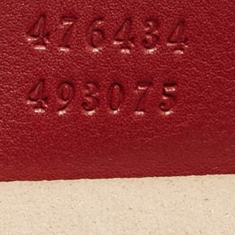 Pre Owned Gucci Red Matelassé Leather GG Marmont Belt Bag