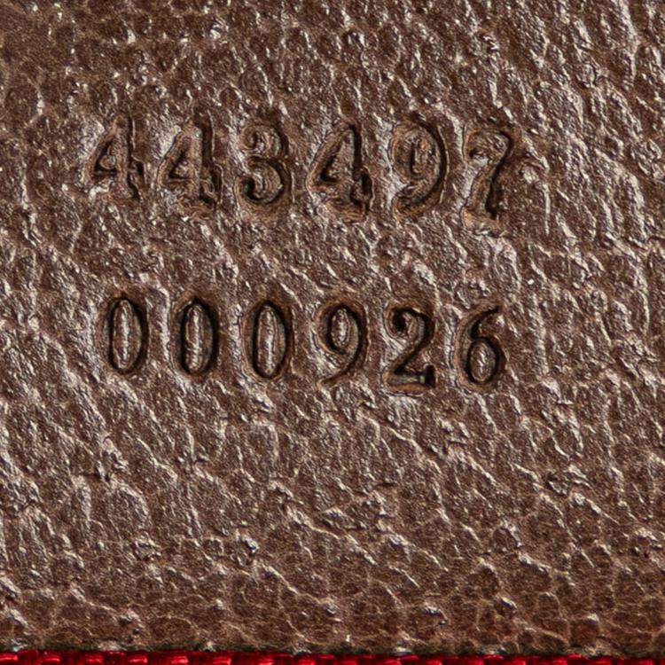 Pre Owned Gucci Red Small GG Marmont Houndstooth Tweed Flap Crossbody