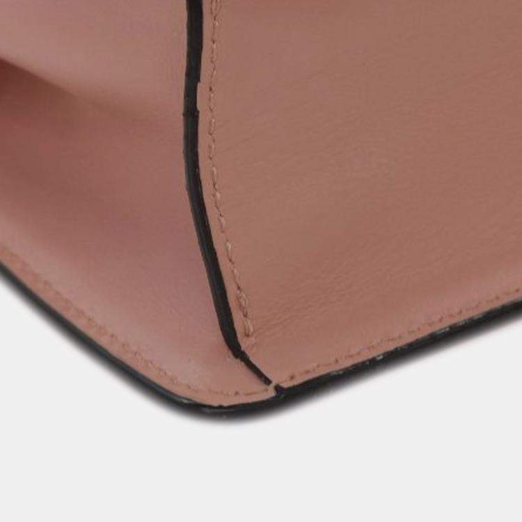 Pre Owned Gucci Pink Small GG Matelasse Leather Top Handle Bag