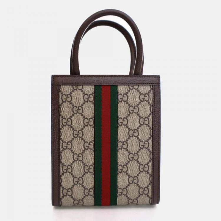 Pre Owned Gucci Mini GG Supreme Ophidia Tote Bag