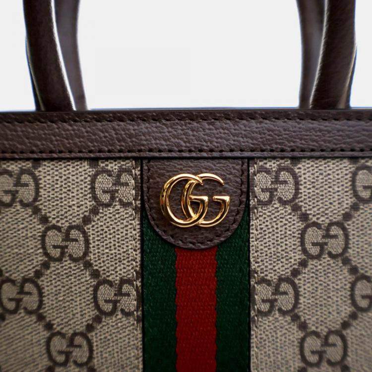 Pre Owned Gucci Mini GG Supreme Ophidia Tote Bag