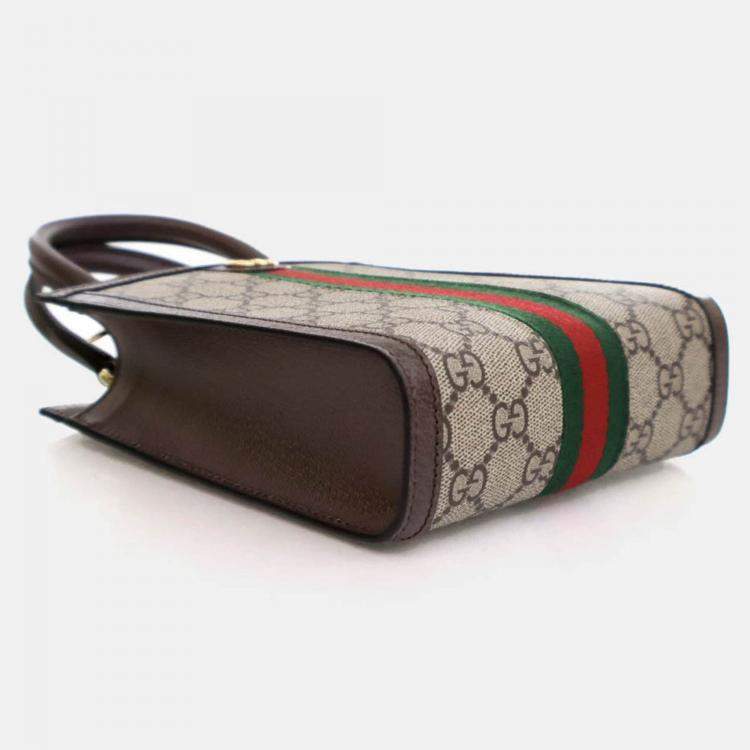 Pre Owned Gucci Mini GG Supreme Ophidia Tote Bag