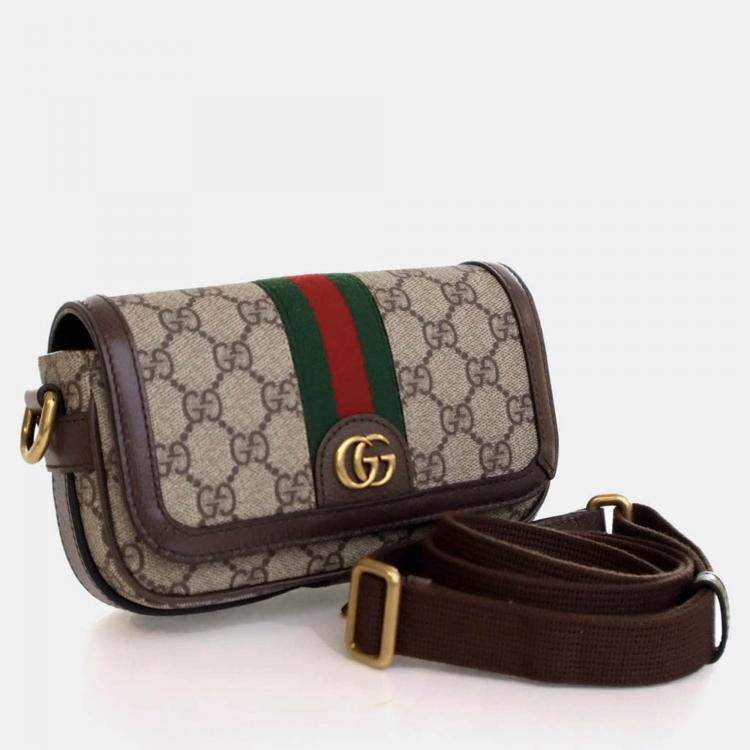 Pre Owned Gucci Mini GG Supreme Ophidia Bag