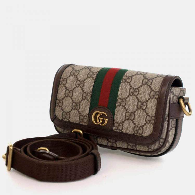 Pre Owned Gucci Mini GG Supreme Ophidia Bag