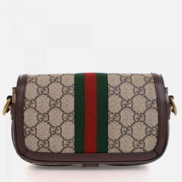 Pre Owned Gucci Mini GG Supreme Ophidia Bag