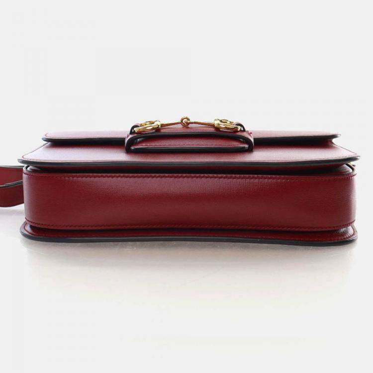 Pre Owned Gucci Small Calfskin Horsebit 1955 Shoulder Bag
