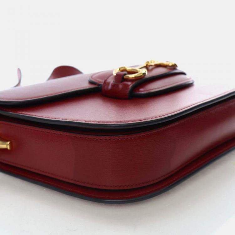 Pre Owned Gucci Small Calfskin Horsebit 1955 Shoulder Bag