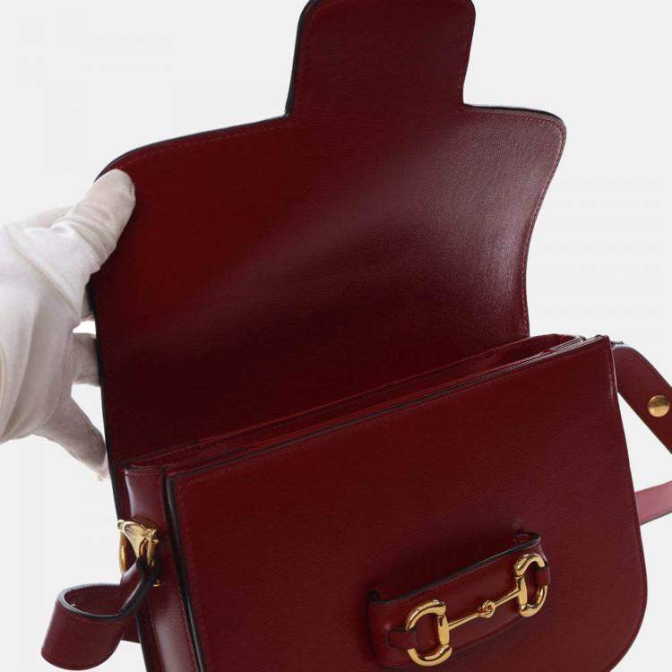 Pre Owned Gucci Small Calfskin Horsebit 1955 Shoulder Bag