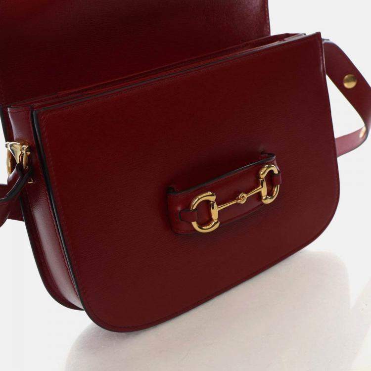 Pre Owned Gucci Small Calfskin Horsebit 1955 Shoulder Bag