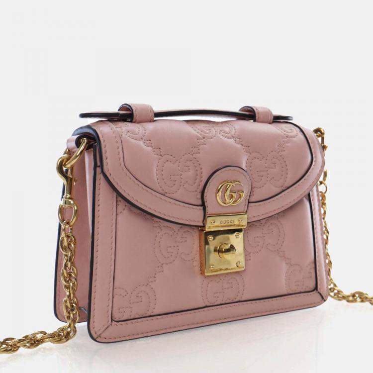 Pre Owned Gucci Small Calfskin GG Crossbody Bag