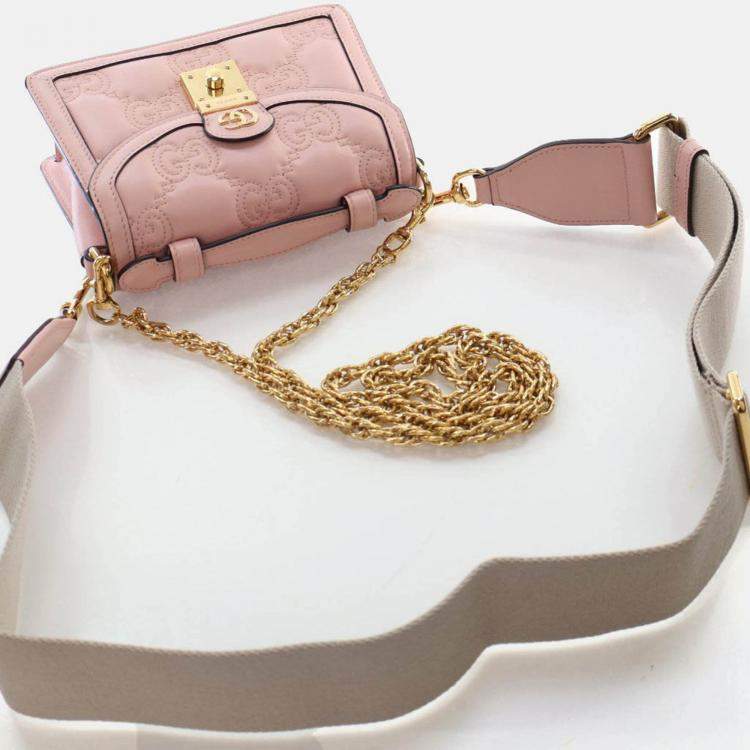 Pre Owned Gucci Small Calfskin GG Crossbody Bag