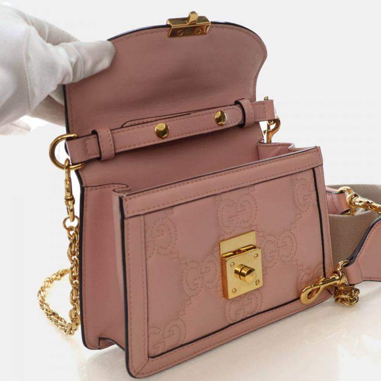 Pre Owned Gucci Small Calfskin GG Crossbody Bag