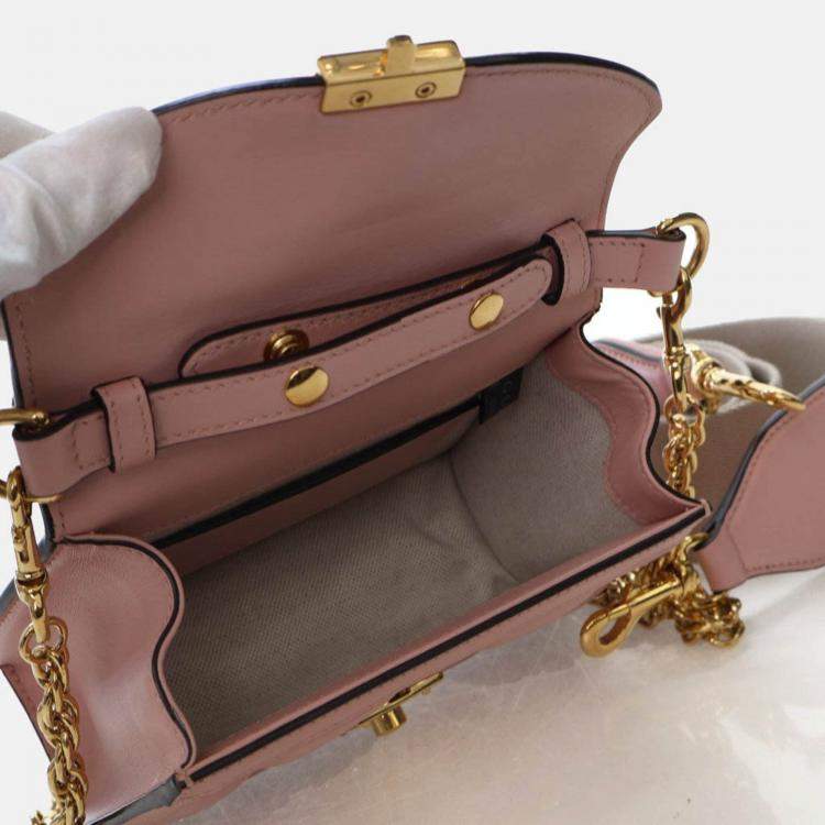 Pre Owned Gucci Small Calfskin GG Crossbody Bag