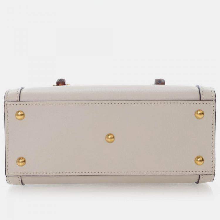 Pre Owned Gucci Mini Beige Calfskin Diana Tote Bag