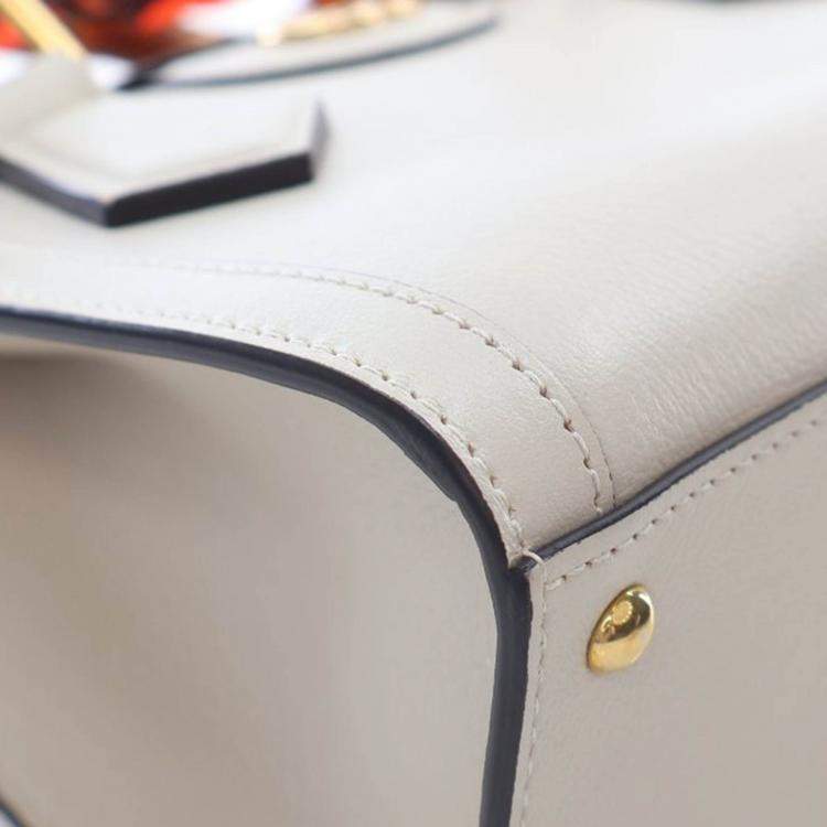 Pre Owned Gucci Mini Beige Calfskin Diana Tote Bag