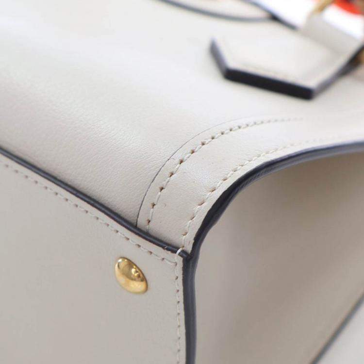 Pre Owned Gucci Mini Beige Calfskin Diana Tote Bag