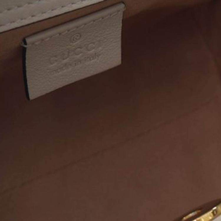 Pre Owned Gucci Mini Beige Calfskin Diana Tote Bag