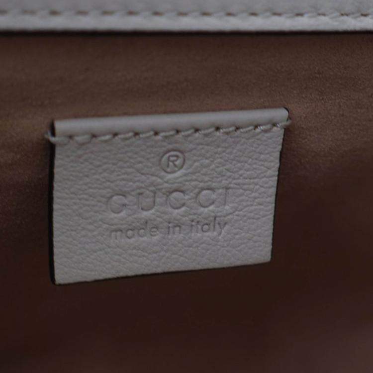 Pre Owned Gucci Mini Beige Calfskin Diana Tote Bag