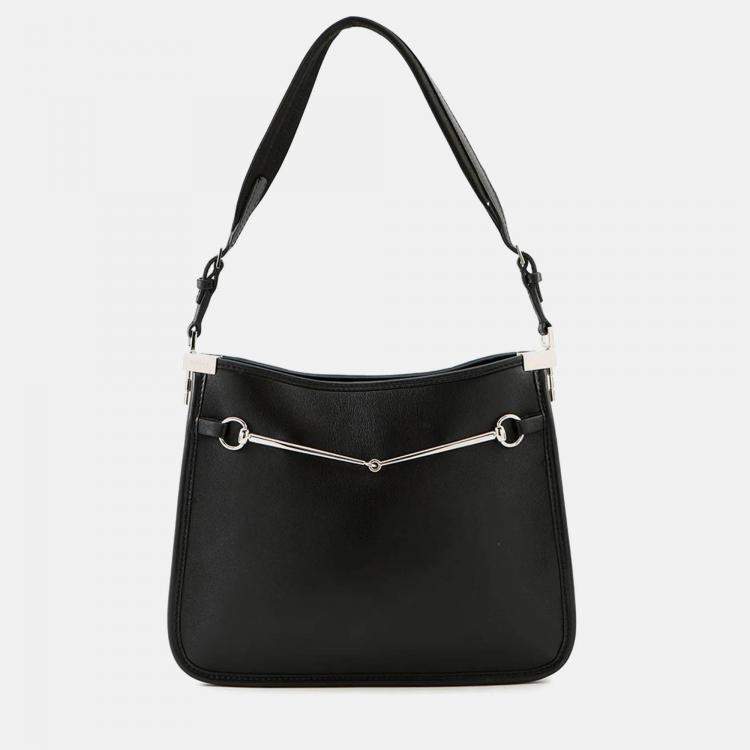 Pre Owned Gucci Horsebit Slim Black Leather