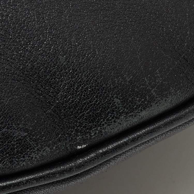 Pre Owned Gucci Black Guccissima Leather Babouska Heart Hobo