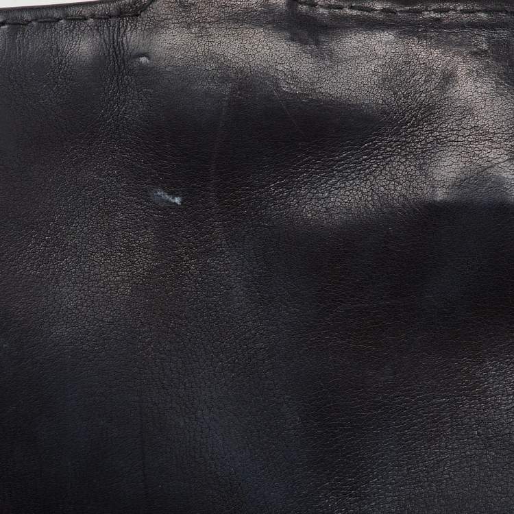 Pre Owned Gucci Black Leather Snaffle Bit Medium Shoulder Bag