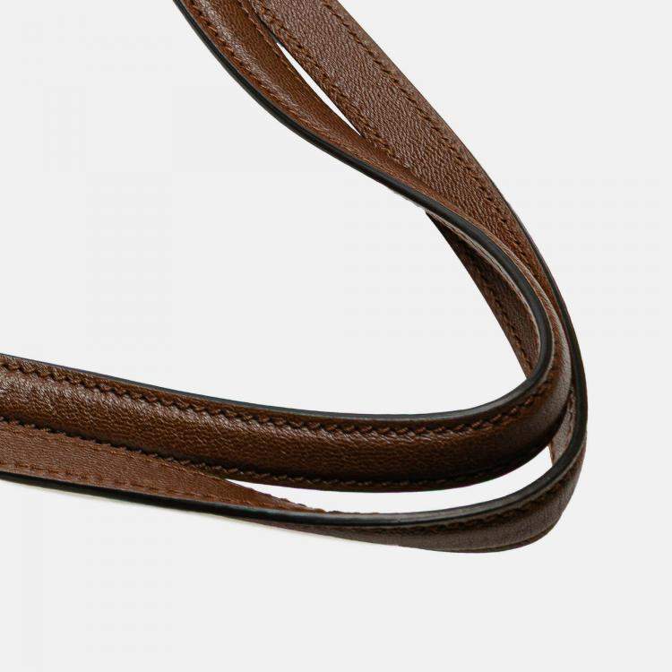 Pre Owned Gucci Brown Medium GG Canvas Horsebit 1955 Tote