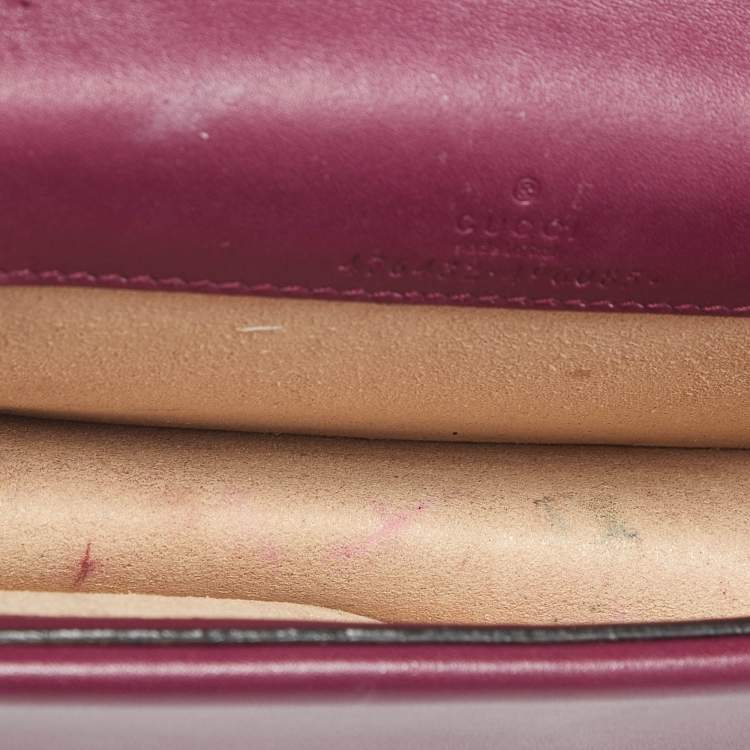 Pre Owned Gucci Purple Velvet and Leather Super Mini Dionysus Crossbody Bag