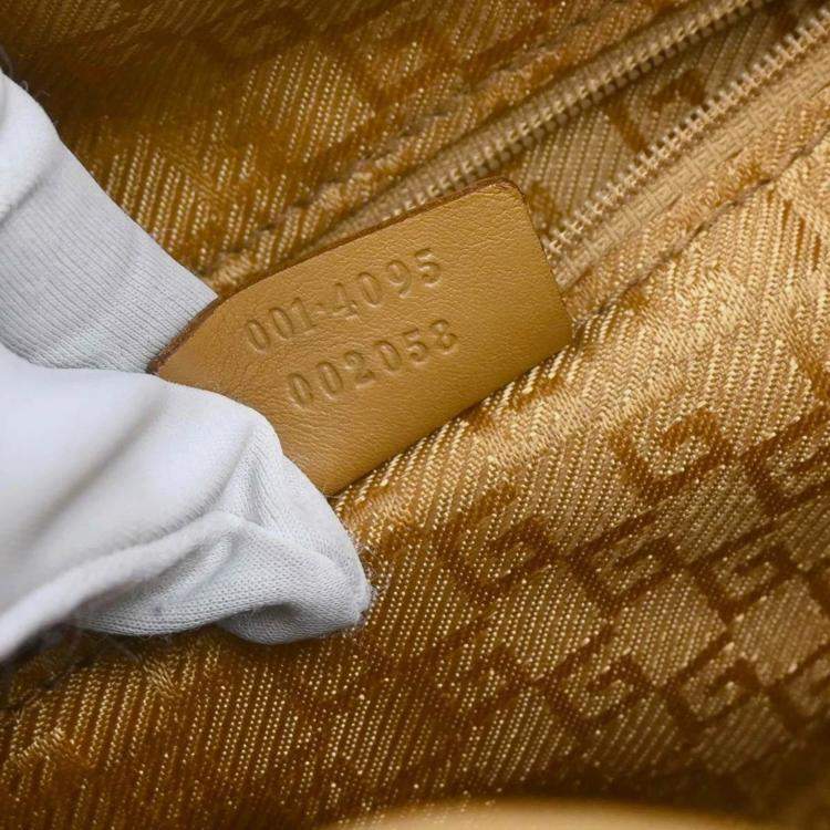 Pre Owned Gucci Brown Leather Bamboo 2way Handbag
