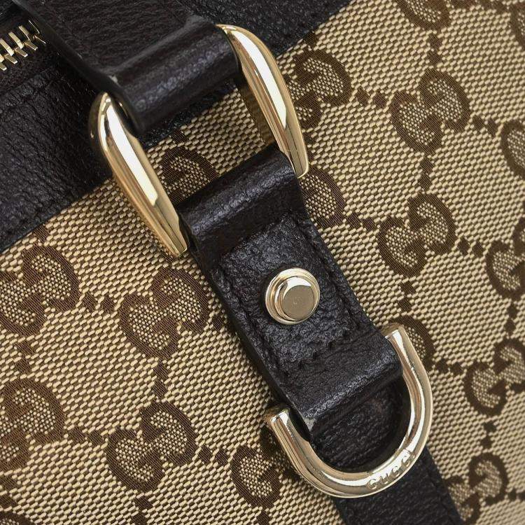 Pre Owned Gucci Beige Canvas GG Tote Handbag