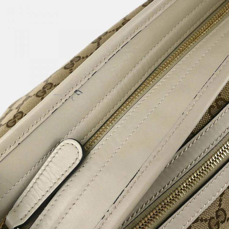 Pre Owned Gucci Beige GG Shoulder Bag