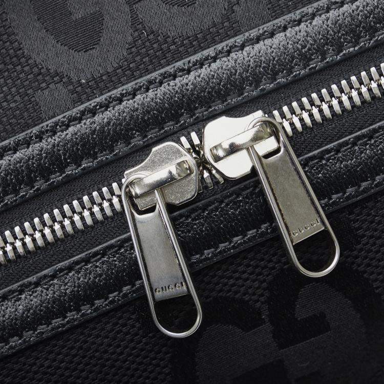 Pre Owned Gucci Black Small Jumbo GG Canvas Duffle Bag