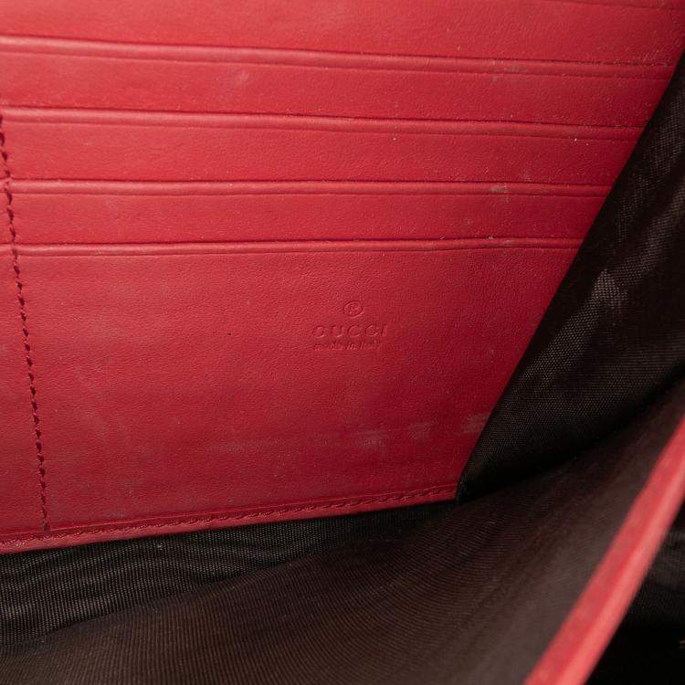 Pre Owned Gucci Beige Brown GG Supreme Dionysus Chain Wallet