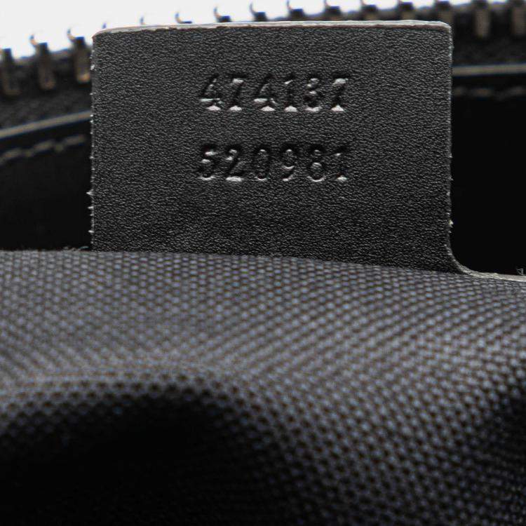 Pre Owned Gucci Black Medium GG Supreme Web Messenger Bag