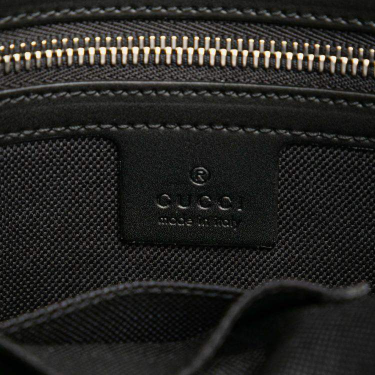 Pre Owned Gucci Black Medium GG Supreme Web Messenger Bag