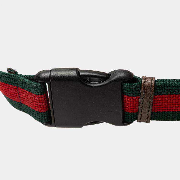 Pre Owned Gucci Beige Brown GG Supreme Web Neo Vintage Belt Bag