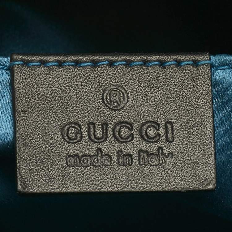 Pre Owned Gucci Black Suede and Patent Leather Small Ophidia Dome Crossbody Bag