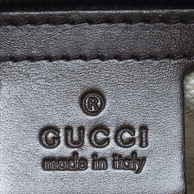 Pre Owned Gucci Beige/Brown GG Canvas and Leather Medium Vintage Web Boston Bag