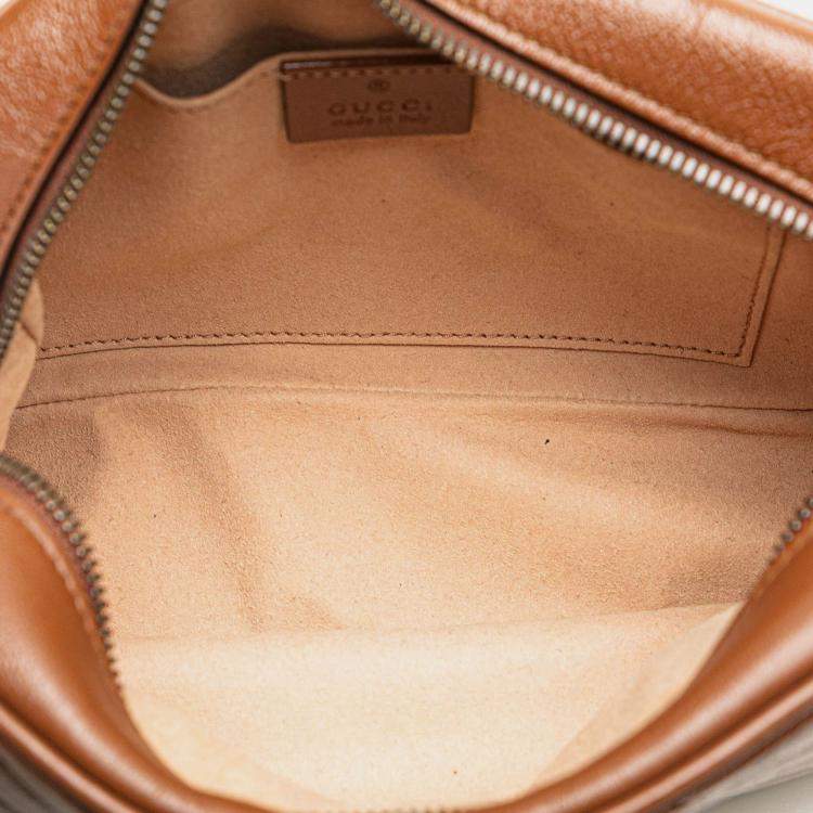 Pre Owned Gucci Brown Small GG Marmont Matelasse Leather Crossbody