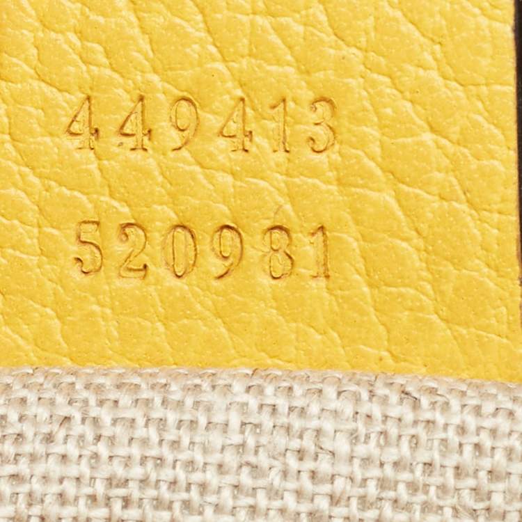 Pre Owned Gucci Yellow/Beige GG Canvas and Leather Bree Crossbody Bag