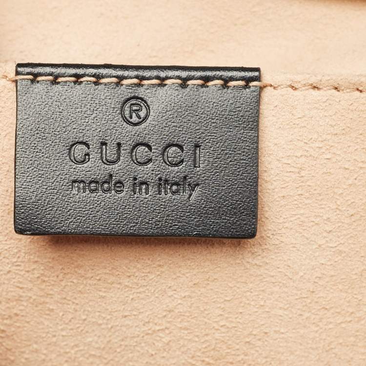 Pre Owned Gucci Black Guccissima Leather Small Padlock Shoulder Bag
