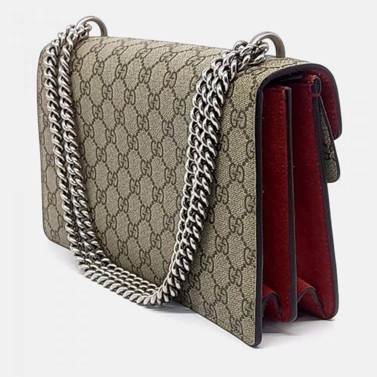 Pre Owned Gucci Beige PVC Dionysus Chain Shoulder Bag