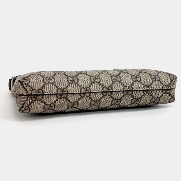 Pre Owned Gucci Beige PVC Interlocking G Clutch and Crossbody Bag