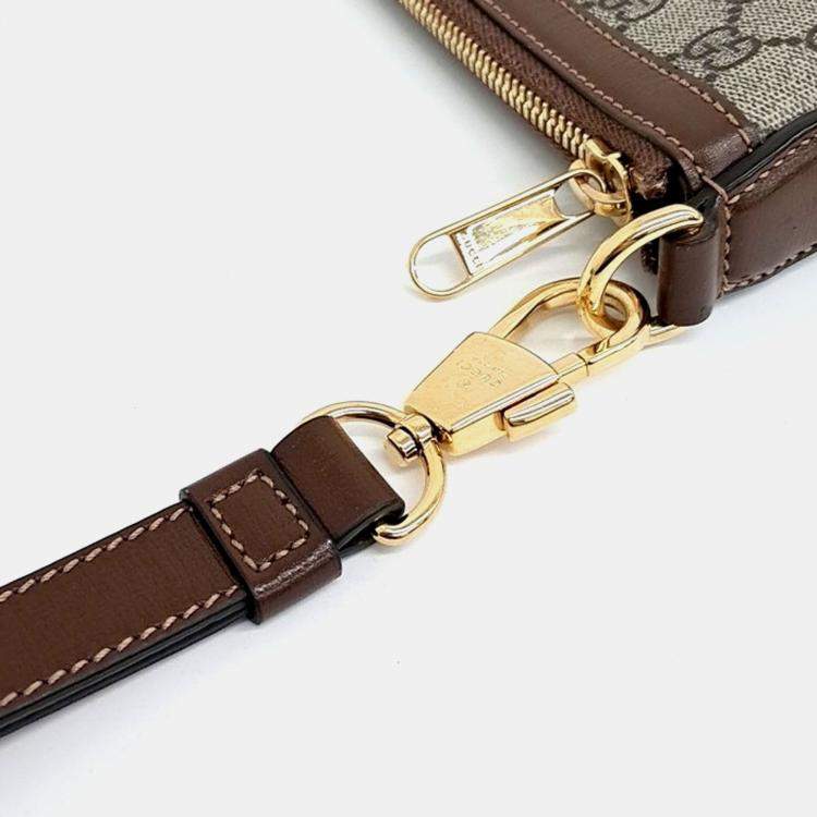 Pre Owned Gucci Beige PVC Interlocking G Clutch and Crossbody Bag