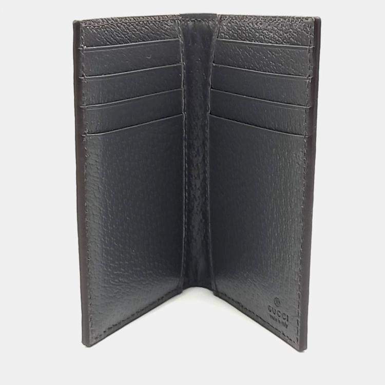 Pre Owned Gucci Grey Canvas Ophidia Card Holder